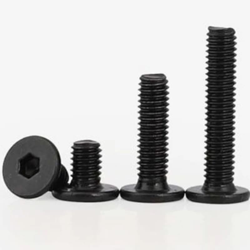 10Pcs/Lot M5 Ultra Low Profile Bolts 6mm-50mm size Black Oxide Coated